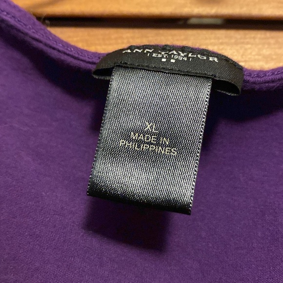 Ann Taylor Purple XL W18 L26 - Cotton/Spandex - Picture 3 of 10